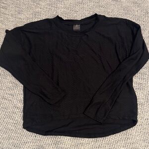 Calia by Carrie Underwood Black Textured Long Sleeve Top | Size Small